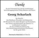 Traueranzeige Georg Scharlach