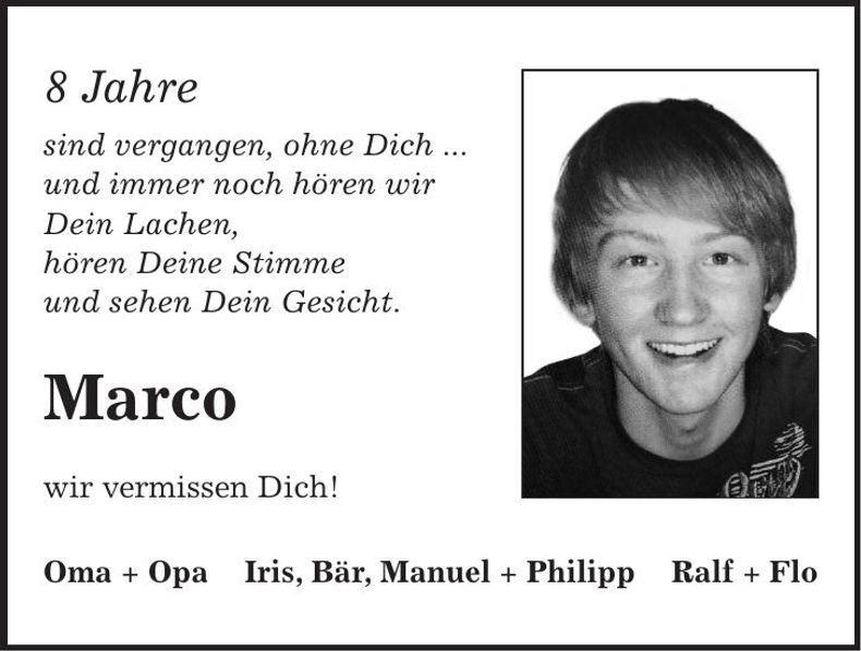 Traueranzeige Marco 