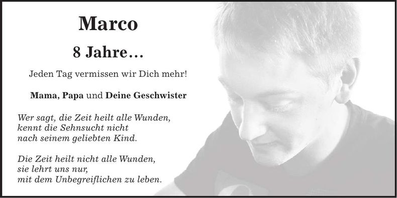 Traueranzeige Marco Gangkofner