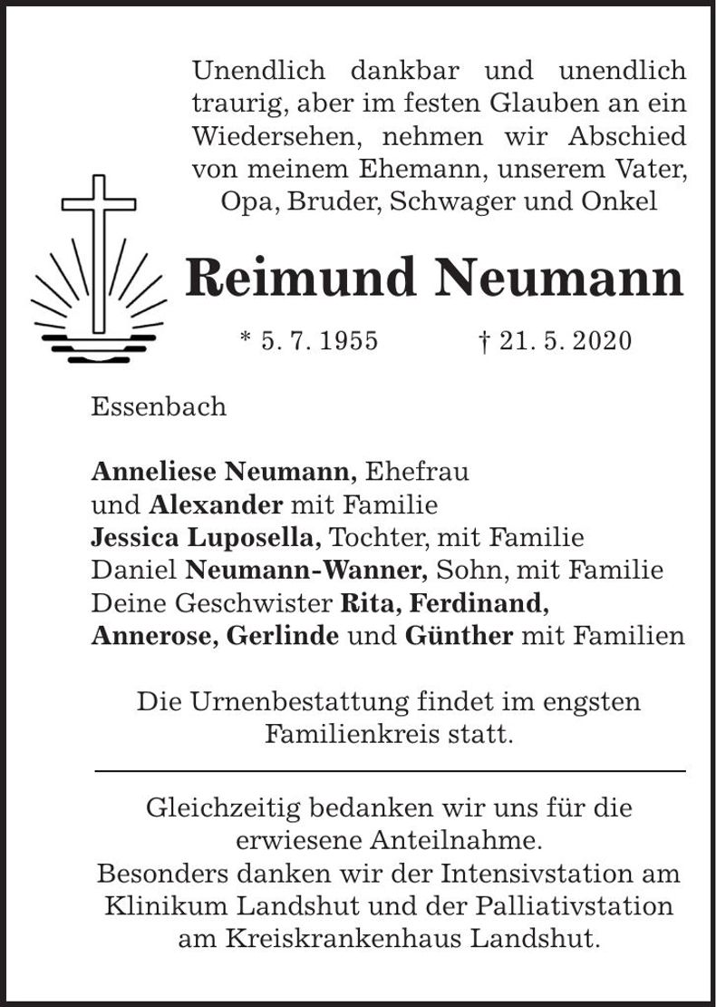 Traueranzeige Reimund Neumann