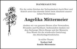 Traueranzeige Angelika Mittermeier