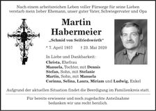 Traueranzeige Martin Habermeier
