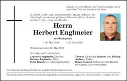 Traueranzeige Herbert Englmeier