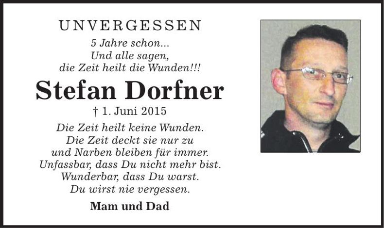 Traueranzeige Stefan Dorner