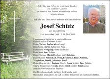 Traueranzeige Josef Schütz