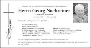 Traueranzeige Georg Nachreiner