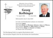 Traueranzeige Georg Kolbinger