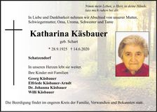 Traueranzeige Katharina Käsbauer
