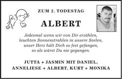 Traueranzeige Albert Schmidpeter