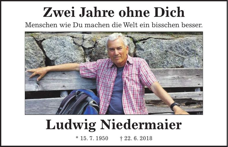 Traueranzeige Ludwig Niedermaier