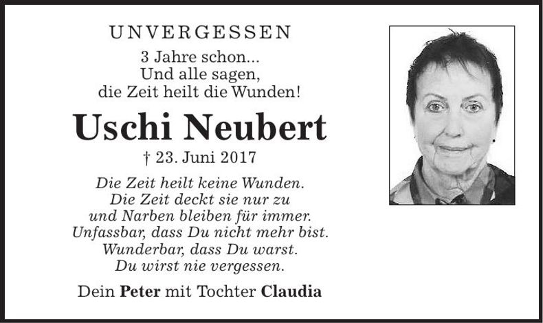 Traueranzeige Uschi Neubert
