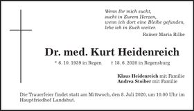 Traueranzeige Kurt Dr. med. Heidenreich