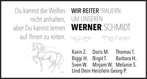 Traueranzeige Werner Schmidt
