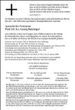 Traueranzeige Georg Prof. Dr. h.c. Ratzinger