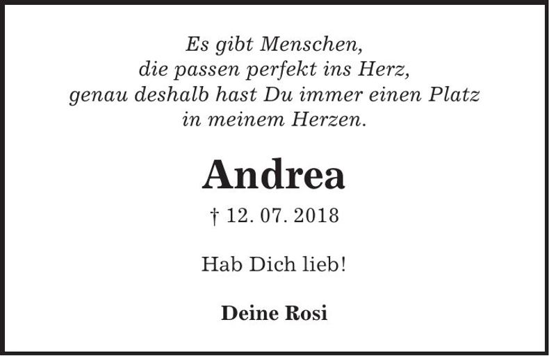 Traueranzeige Andrea Barth