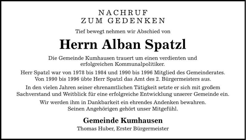 Traueranzeige Karl Vilser