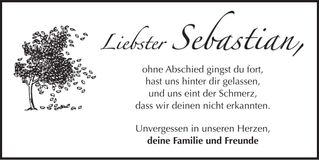 Traueranzeige Sebastian Funk