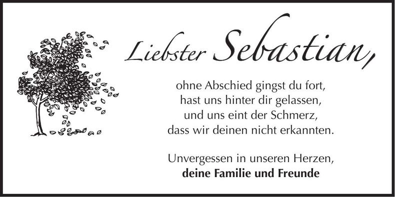 Traueranzeige Sebastian Funk