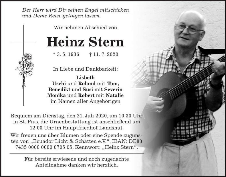 Traueranzeige Heinz Stern