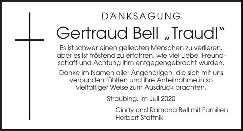 Traueranzeige Gertraud (Traudl) Bell