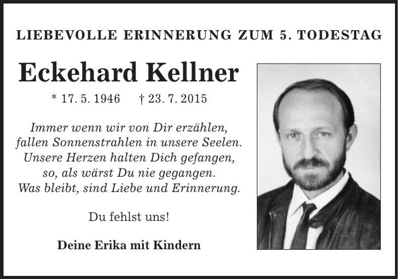 Traueranzeige Eckehard Kellner