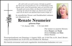 Traueranzeige Renate Neumeier
