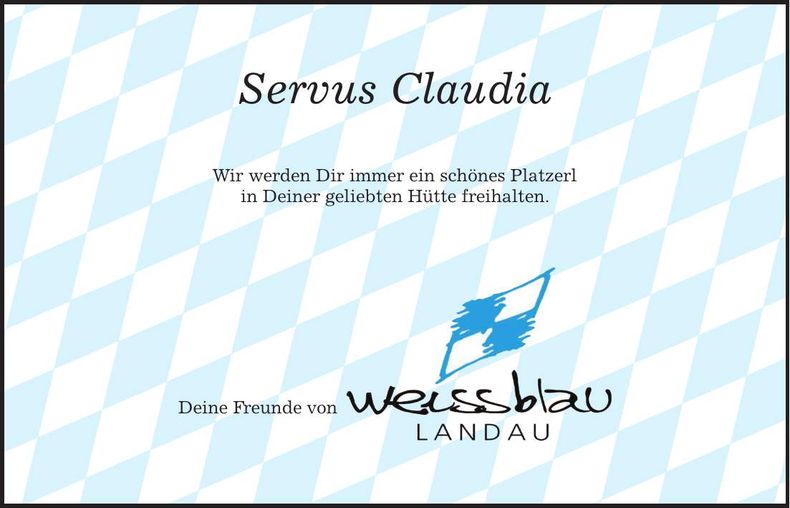Traueranzeige Claudia Voigt