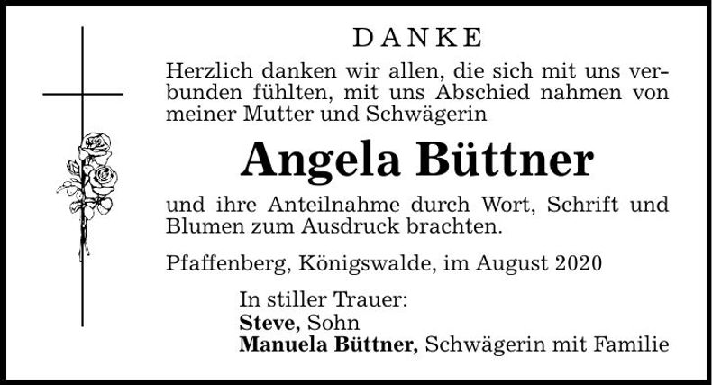 Traueranzeige Angela Büttner