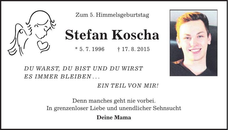 Traueranzeige Stefan Koscha