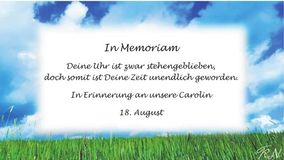 Traueranzeige Carolin Nachreiner
