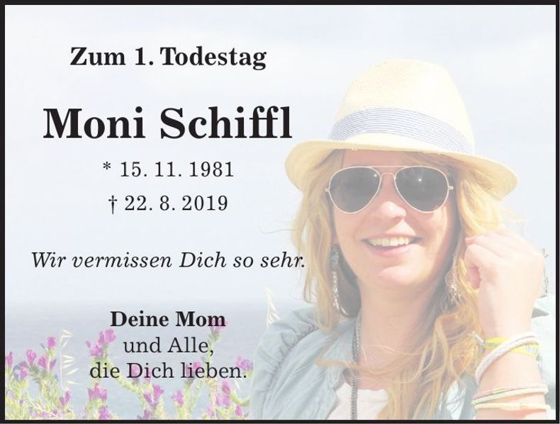 Traueranzeige Monika Schiffl