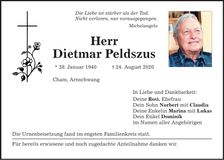 Traueranzeige Dietmar Peldszus