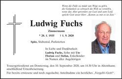 Traueranzeige Ludwig Fuchs
