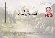 Traueranzeige Georg Bäuml