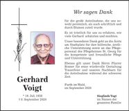 Traueranzeige Gerhard Voigt