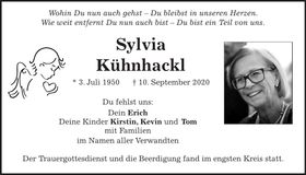 Traueranzeige Sylvia Kühnhackl