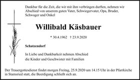 Traueranzeige Willibald Käsbauer