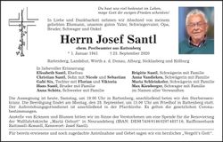 Traueranzeige Josef Santl