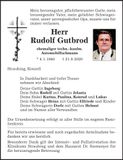 Traueranzeige Rudolf Gutbrod