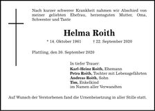 Traueranzeige Karl-Heinz Roith