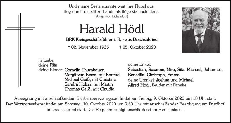 Traueranzeige Hödl Harald