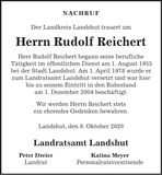 Traueranzeige Johann Buchner