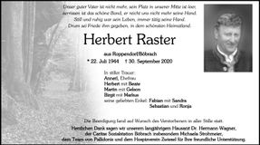 Traueranzeige Raster Herbert
