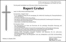 Traueranzeige Rupert Gruber