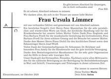 Traueranzeige Ursula Limmer