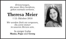 Traueranzeige Theresa Meier
