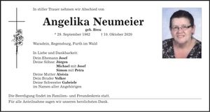 Traueranzeige Angelika Neumeier