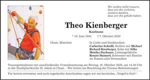 Traueranzeige Theo Kienberger