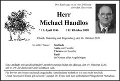 Traueranzeige Michael Handlos