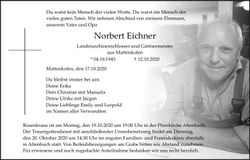 Traueranzeige Norbert Eichner